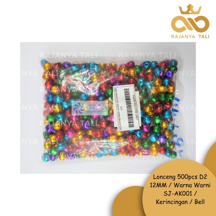 

Terlaris Lonceng 500pcs D2 12MM / Warna Warni SJ-AK001 / Kerincingan / Bell SALE
