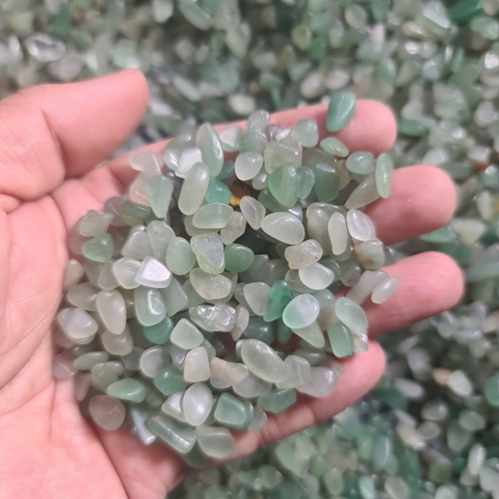 

Terlaris GREN AVENTURINE CHIPS 3-7mm TOP GRADE 500 GRAMS SALE