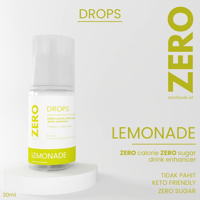 

Water Enhancer Lemonade - 30 ml - DROPS Water Enhancer - Keto Friendly - Zero Foods