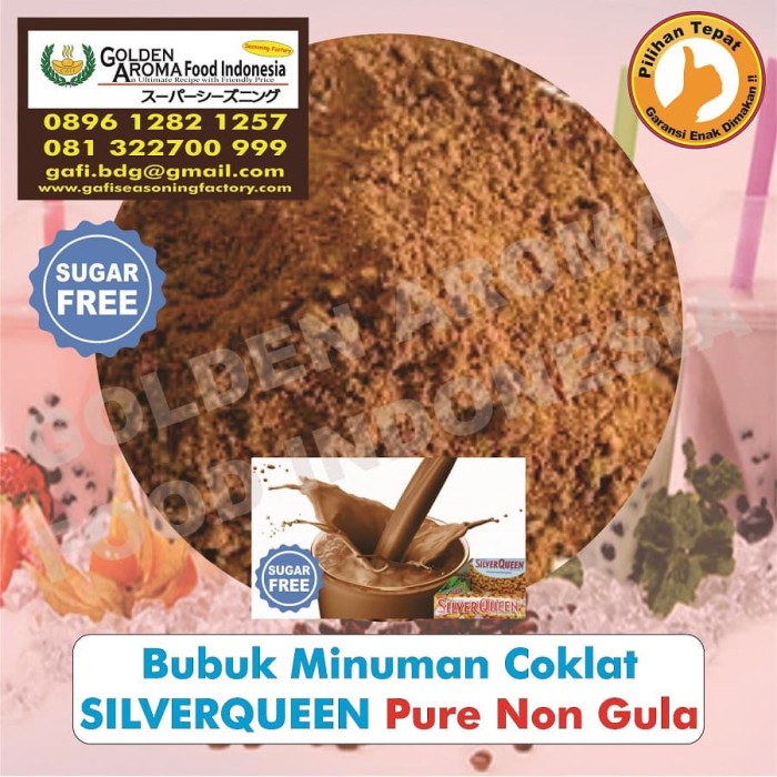

Bubuk Minuman Coklat Silverqueen Pure Non Gula 1 Kg Bubuk Cokelat GAFI