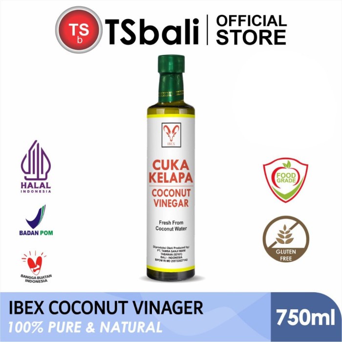 

IBEX CUKA AIR KELAPA / COCONUT VINEGAR/ CUKA NIRA 750 ML TERDAFTAR BPO