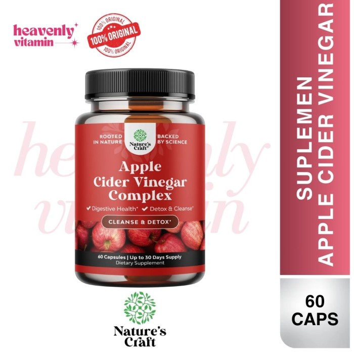 

Natures Nature's Craft Apple Cider Vinegar Complex - 60 Capsules, NOn-GMO