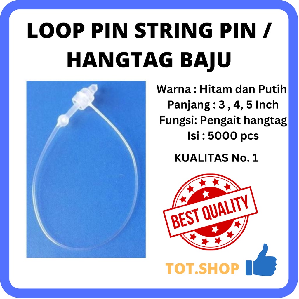 

Tanpa Do 5.000 Pc Loop Pin Hang Tag Plati Lo Tring Pin U 3 4 5 Inch Tali Hangtag Baju