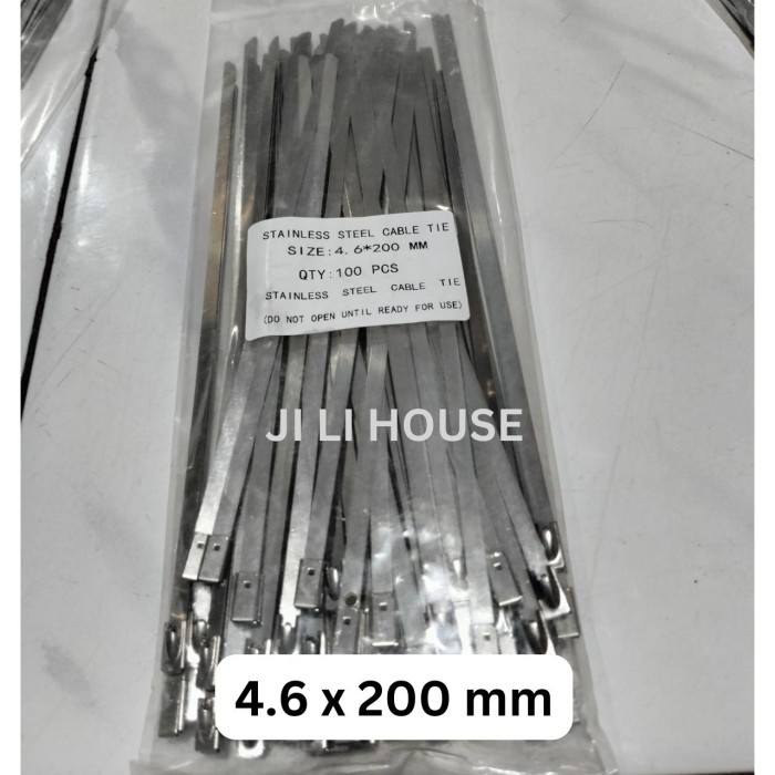 

READY STOK KABEL TIES STAINLESS 304 / PENGIKAT STAINLESS UKURAN 4.6X150 MM HARGA PER BUNGKUS ISI 100