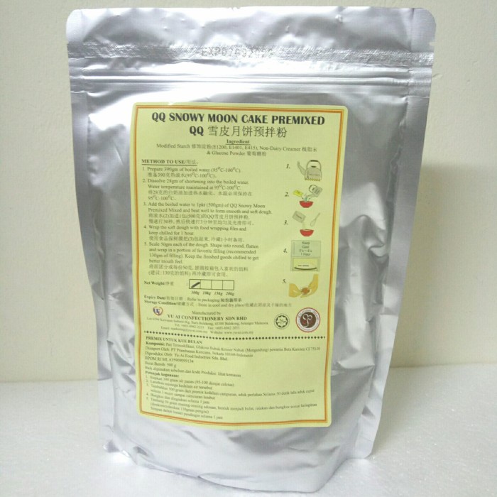 

SALE !!! QQ SNOWY MOON CAKE PREMIX 500G READYY
