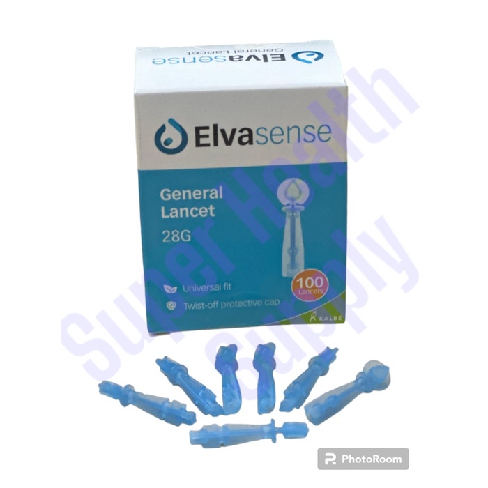 Elvasense General Lancet 28G - Blood Lancet Elvasense Jarum 28G
