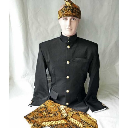 SPECIAL Set Setelan Beskap Demang Polos Baju Pakaian Tradisional Adat Sunda Pria