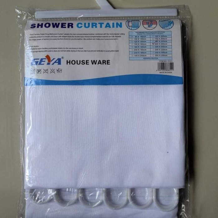 Tirai Kamar Mandi Shower Curtain Hordeng Kamar Mandi 200x200 cm