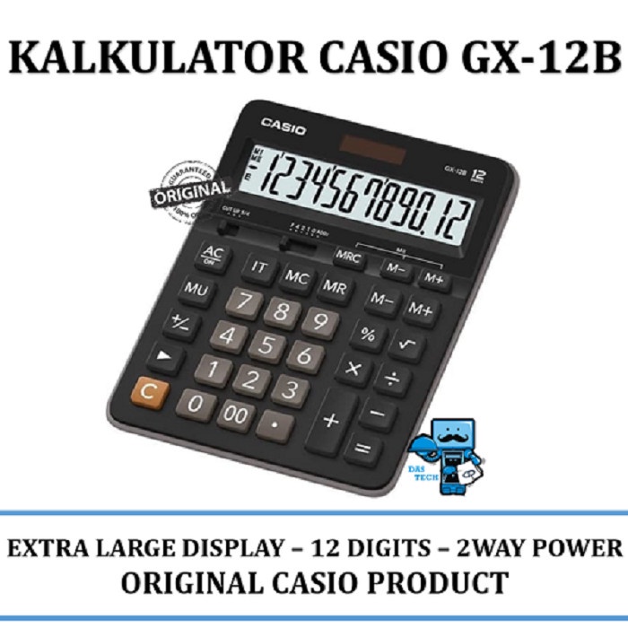 

kalkulator calculator casio gx-12b gx12b original garansi resmi 1 thn TERLARIS/TERMURAH/TERPOPULER