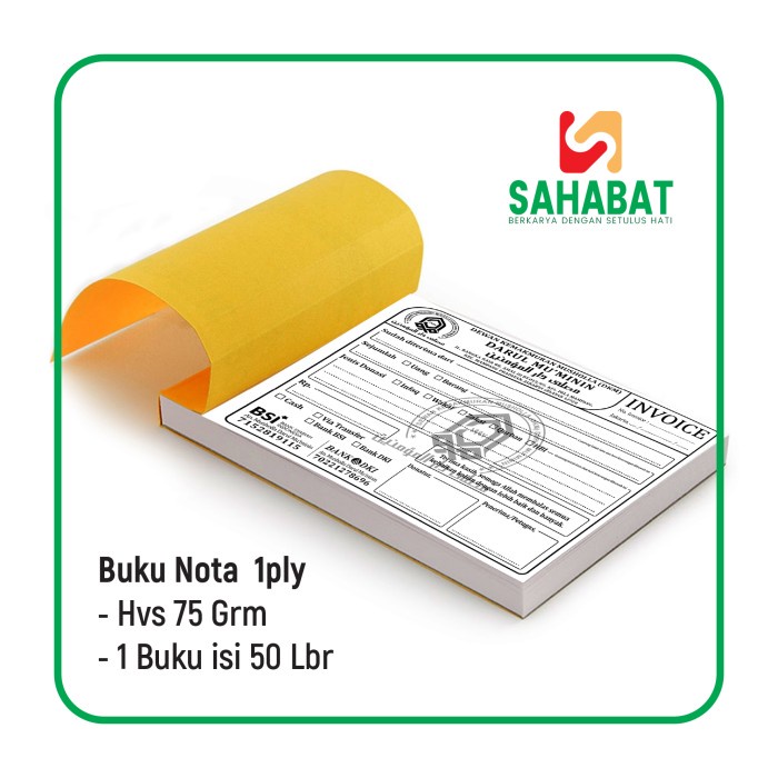 

Cetak Nota 1 rim Tanpa rangkap ( Custom INVOICE BON ) 1rim TERLARIS/TERMURAH/TERPOPULER