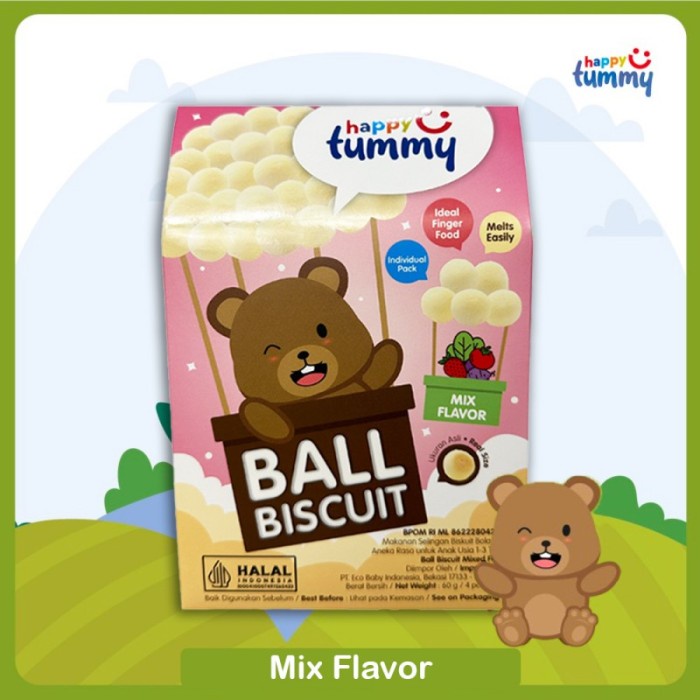 Happy Tummy Ball Biscuit - Mix Flavor