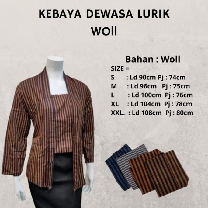 HEMAT INSTAN KEBAYA LURIK WOL BAJU ADAT DEWASA KUTU BARU KEBAYA KARTINI BY KK #KEBAYA JADI #KEBAYA