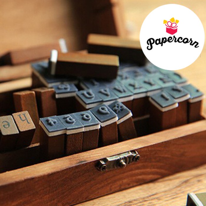 

Alphabet Stamp Set / Rubber Stamp Set With Ink Pads / Stempel Huruf