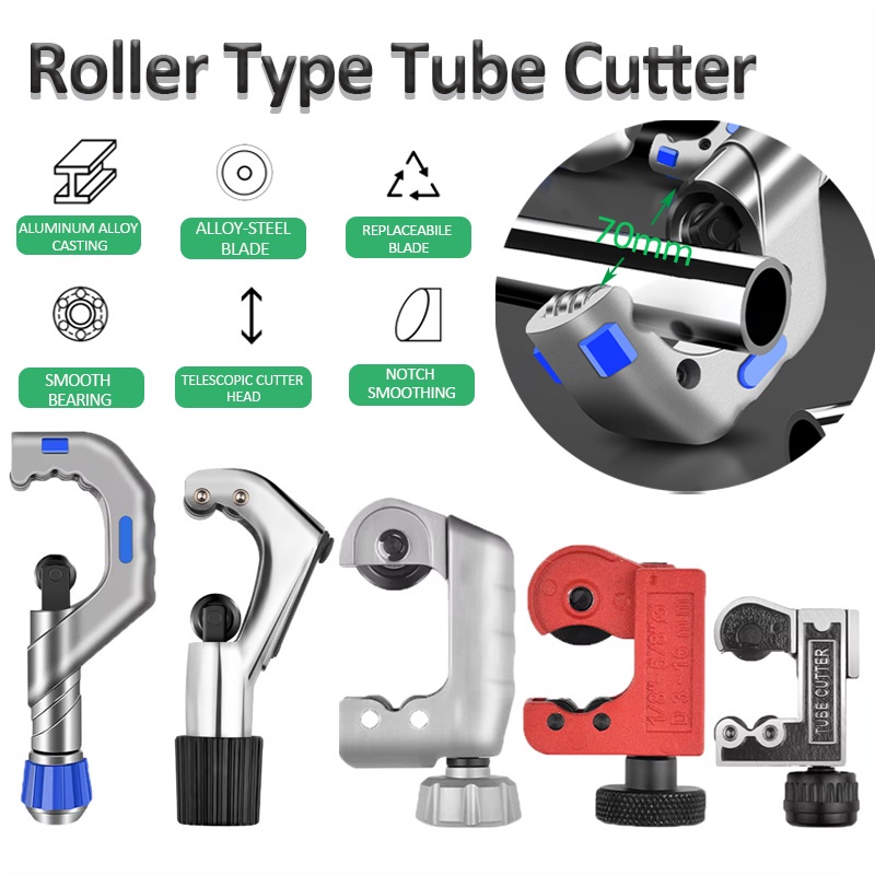 Roller Type Tube Cutter Bearing Pipe Cutter Aluminum Alloy Scissor Pipe Cutter Stainless Steel Coppe