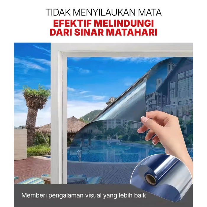 Sticker / Stiker Kaca Jendela Kaca Film Rumah Cermin One Way Sparta 1 Roll