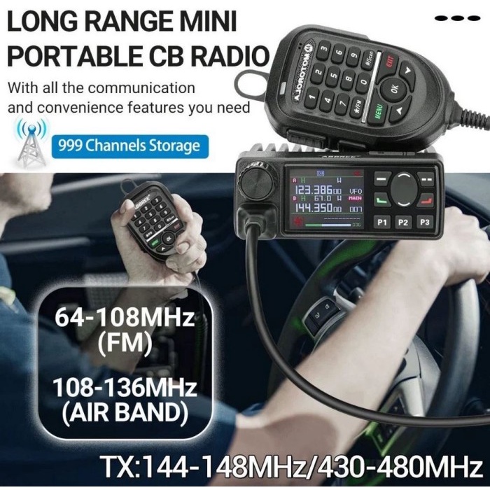 [Berisi Mikrofon] Mobile Radio HT MOTOROLA MT8900 Walkie Talkie 25 Watt JarakPanggilan Maksimum 50KM
