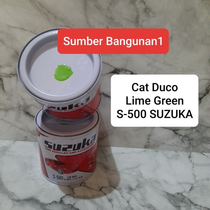 Cat duco hijau lime green S - 500 Suzuka cat besi motor otomotif