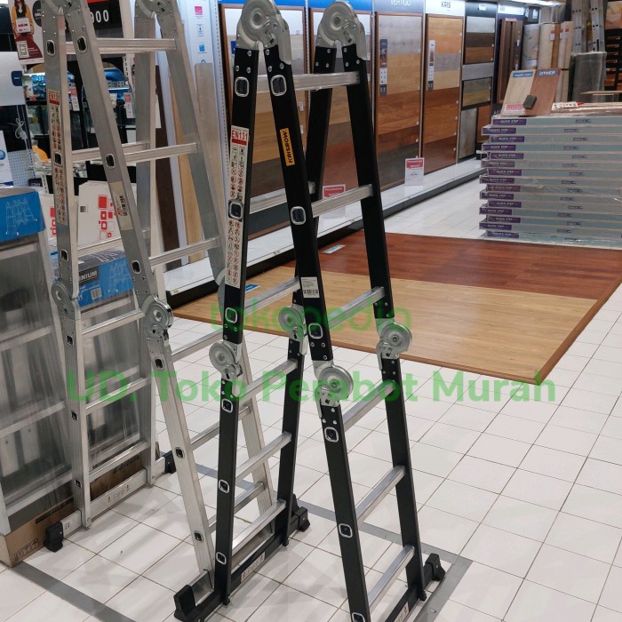 Krisbow tangga lipat multifungsi aluminium steel 3.3 meter