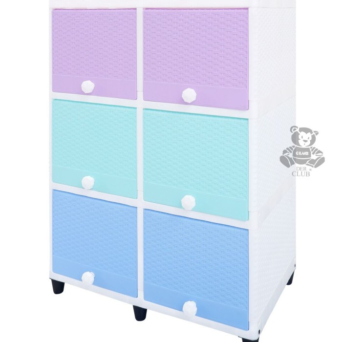 Lemari Plastik Serbaguna Lemari Cabinet Club Flip DOUBLE susun 3