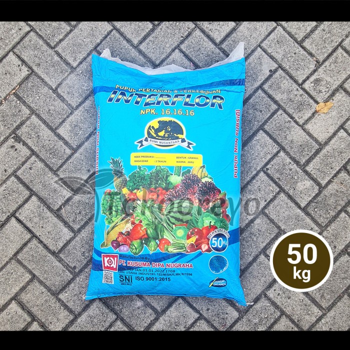 PUPUK INTERFLOR NPK 16 16 16 BERAT 50 KG KP VIA GOSEND GRAB