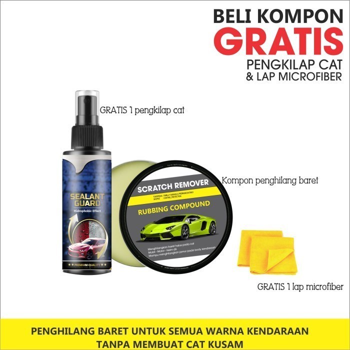 [trs] - PENGHILANG BARET MOBIL COMPOUND PREMIUM/ KOMPON/ PENGKILAP BODY MOBIL