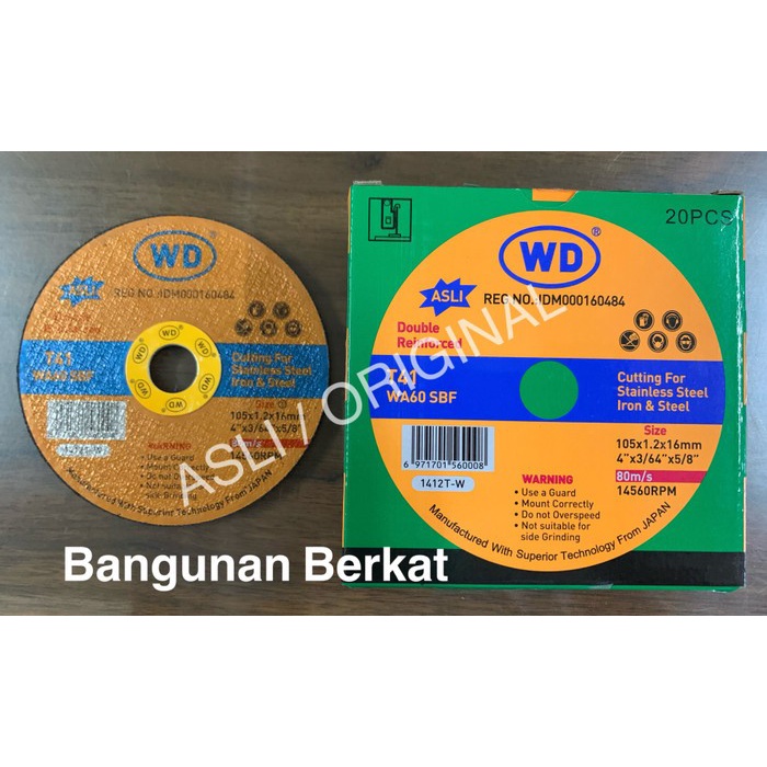 TERBARU CUTTING WD 4x1,2 / BATU POTONN GERINDA 4 inch BATU WD PENGAMBILAN DUS