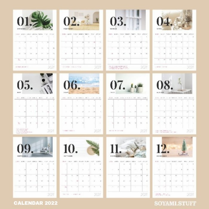 

[tmr] - Kalender Meja 2022 Minimalis Premium / Desk Calendar Aesthetic Decor
