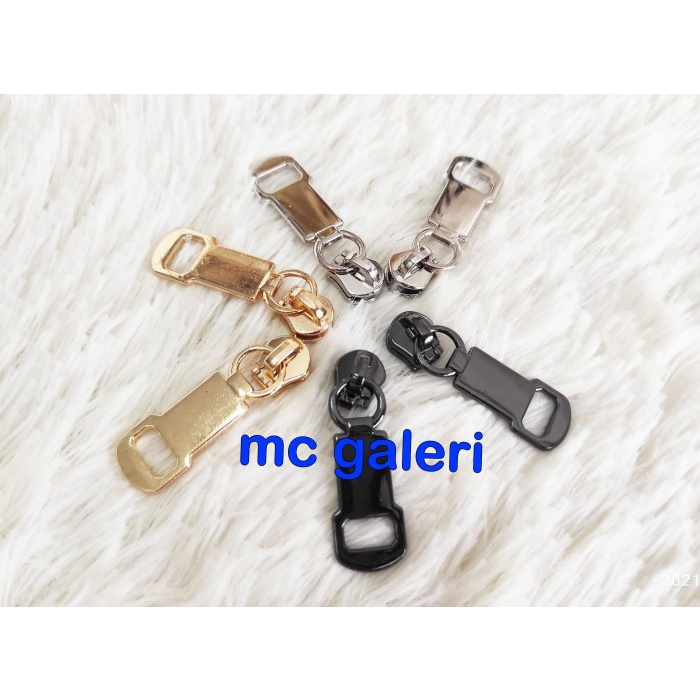 TERBAIK AKSESORIS TAS KEPALA ZIPPER/ KEPALA RESLETING TAS NO 5 IMPORT 12 PCS