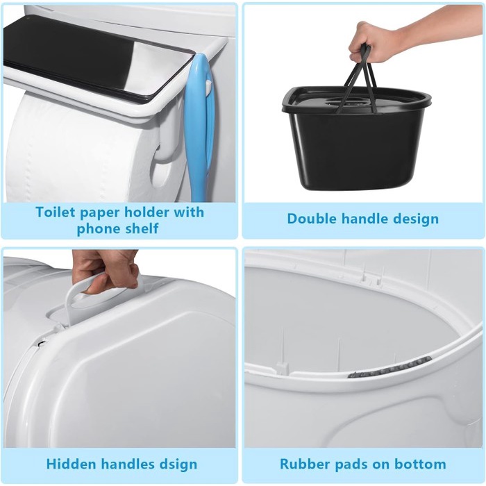 Closet Toilet Duduk Portable + Ember Untuk Lansia & Ibu Hamil - Toilet Duduk Portable Serbaguna -