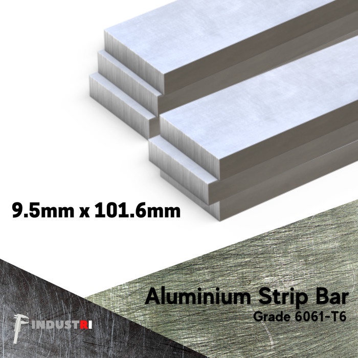 Plat Strip Alumunium 9.5mm x 100mm Plat Aluminium dural 6061