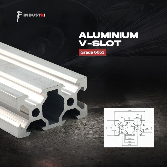 Aluminium profile V Slot 2040 Aluminium CNC Track T slot conveyor