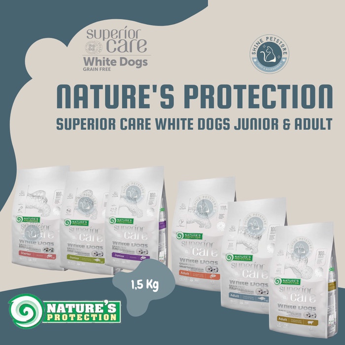 Dogfood Natures Protection Superior Care White Dog Junior Adult 1.5 kg