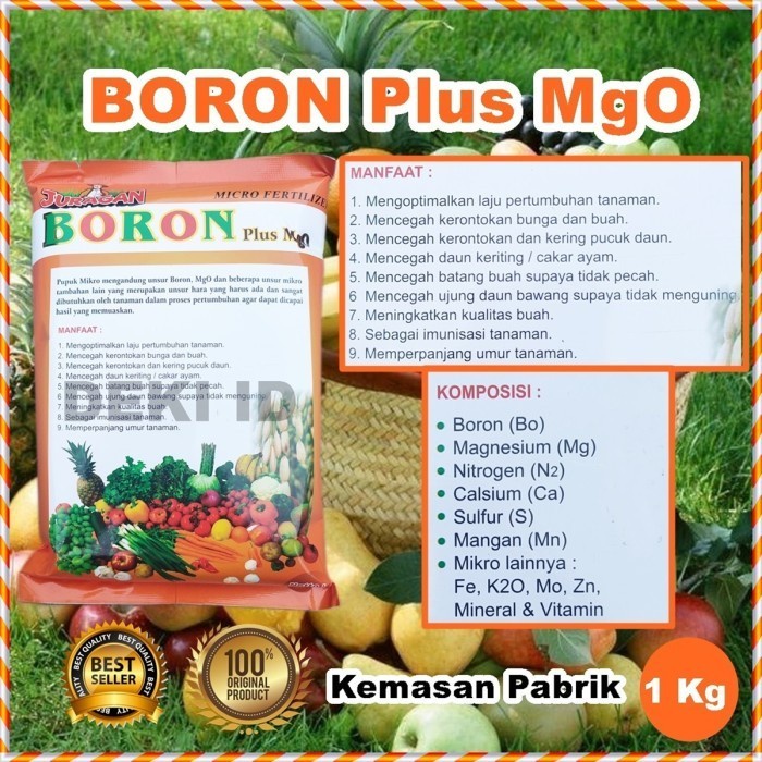 Boron Plus Magnesium Juragan Pupuk Tanaman Anti Rontok Bunga Buah