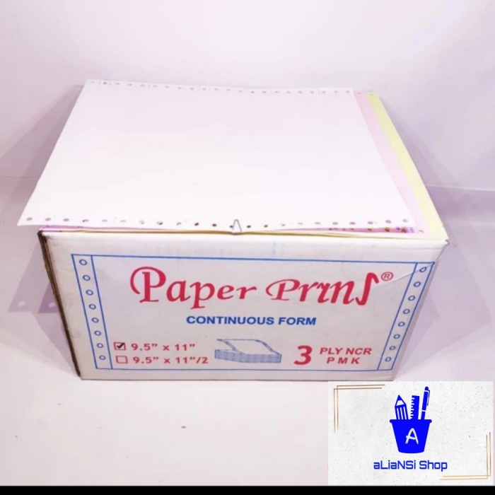 

Ready Stock Continuous Form 9,5" X 11" (3 Ply) - Merk Paperpryns Cod