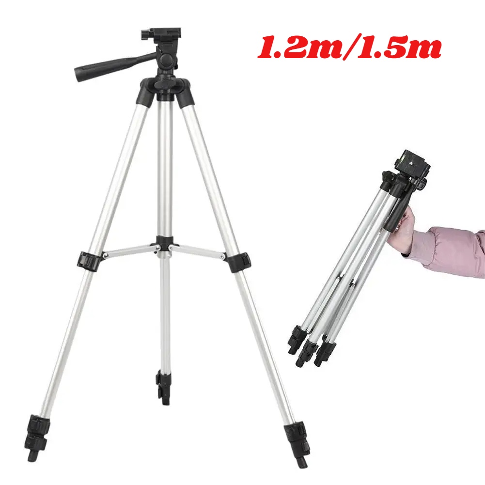1.2M/1.5M Laser Level Tripod Aluminum Alloy Adjustable Height Tripod Bracket with 5/8 Screw Professi