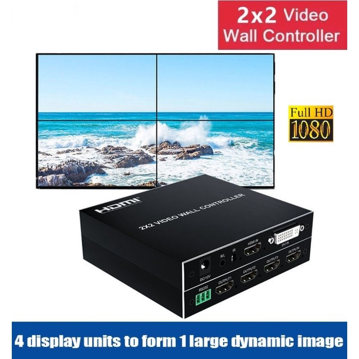 BISA GOSEND VIDEO WALL CONTROLLER 2X2 4K - TV WALL 2X2 4K DAN FHD