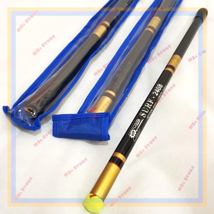 Joran Tegek Golden surf vip 2.4 meter, ruas pendek alat pancing