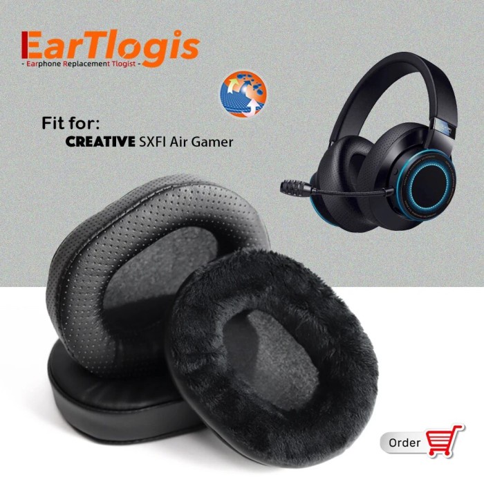EarTlogis Replacement Ear Pads for Creative SXFI Air Gamer Headset