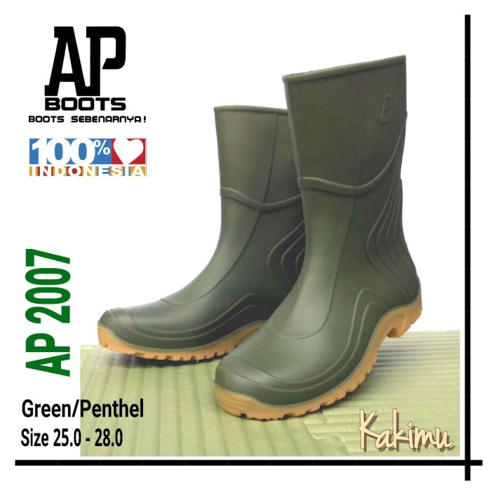 [ernamarket] - SEPATU BOOT MURAH AP BOOT AP 2007 GREEN