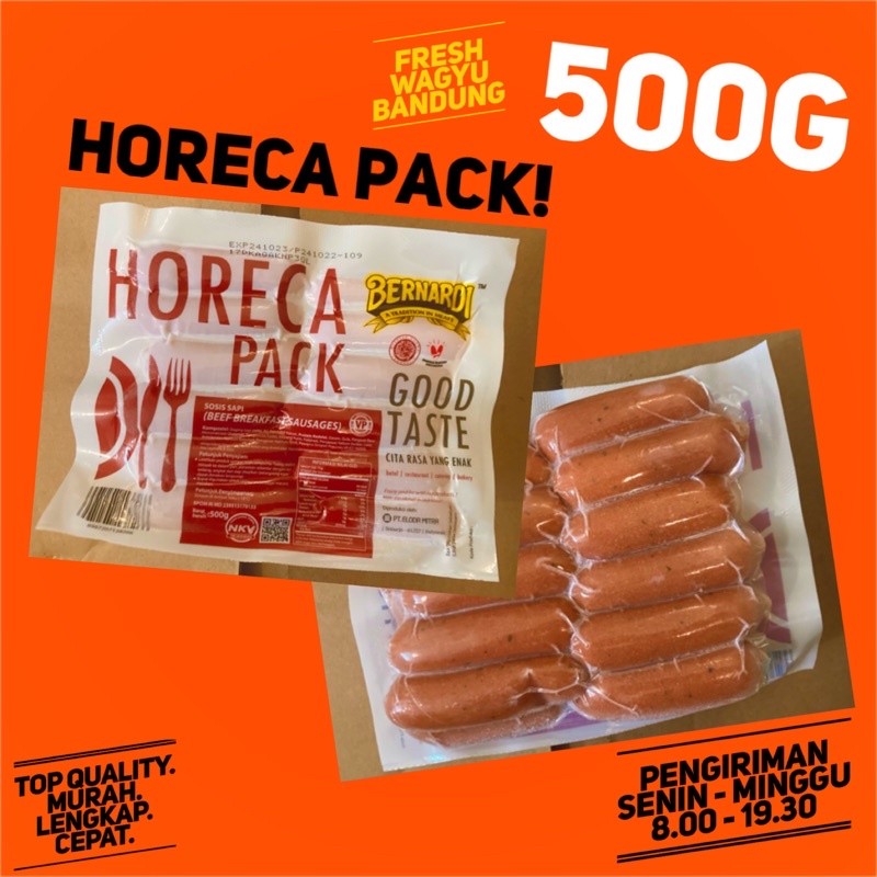

BERNARDI HORECA PACK SOSIS COCKTAIL SAPI BREAKFAST HALAL VP 500G