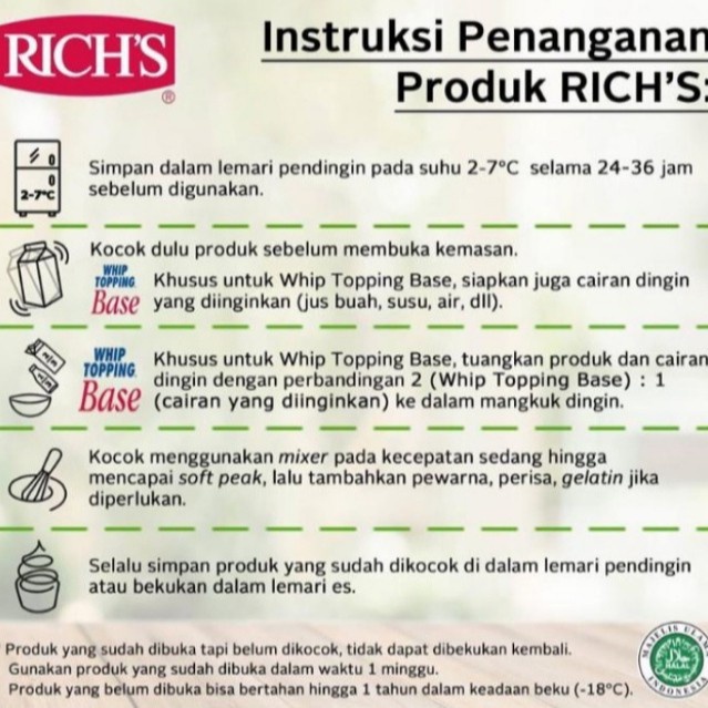 

RICH RICHS RICHS Non Dairy Creamer 500 Gram Krimer Cair