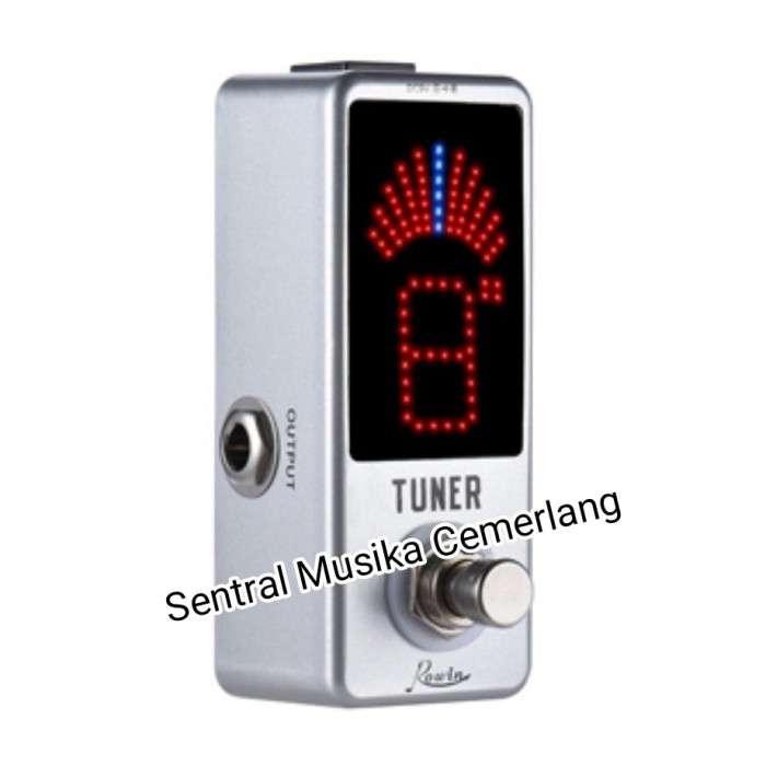 PEDAL EFEK TUNER GITAR DAN BASS ROWIN TUNER LT-910 CHROMATIC TUNER