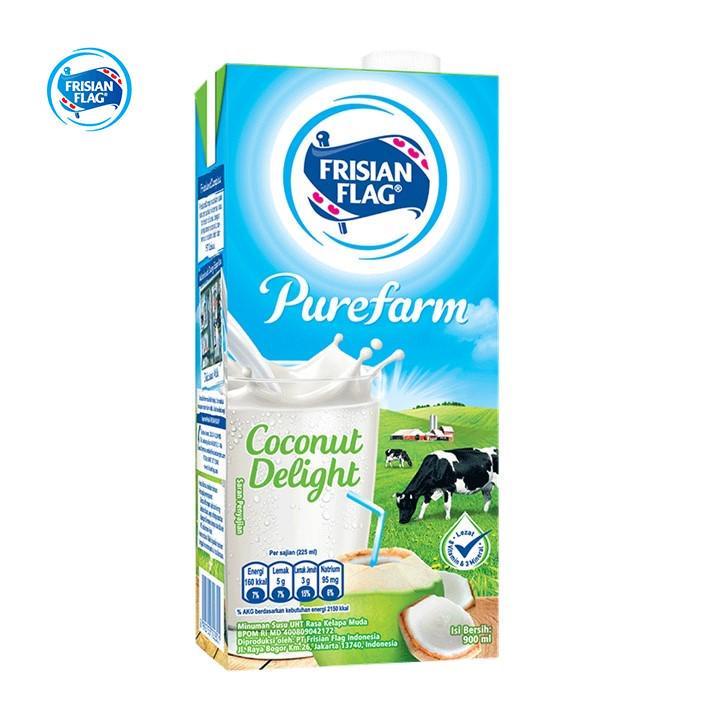 UHT FRISIAN FLAG MILK PUREFARM COCONUT DELIGHT 1L / SUSU UHT FRISIANFLAG 1 LITER