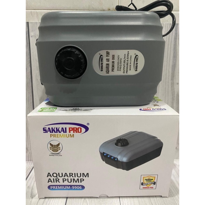 Aquarium Air Pump Preum 9906 Sakkai / Aerator 4 Lubang