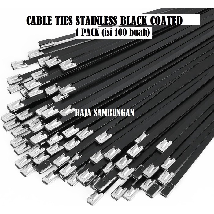 

Perpack Kabel Tis Stainless Black Coated 4.6 X 100 Mm Ties Anti Karat