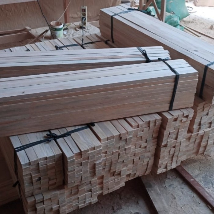 JJyoi- kayu Pinus Lis 4cm x 2m papan baru (bukan jati Belanda bekas peti )