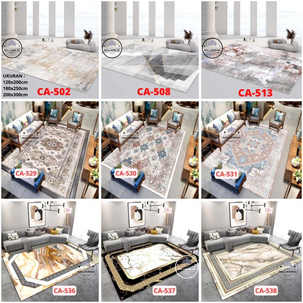 Karpet Lantai Polyester Import Anti-Slip Modern