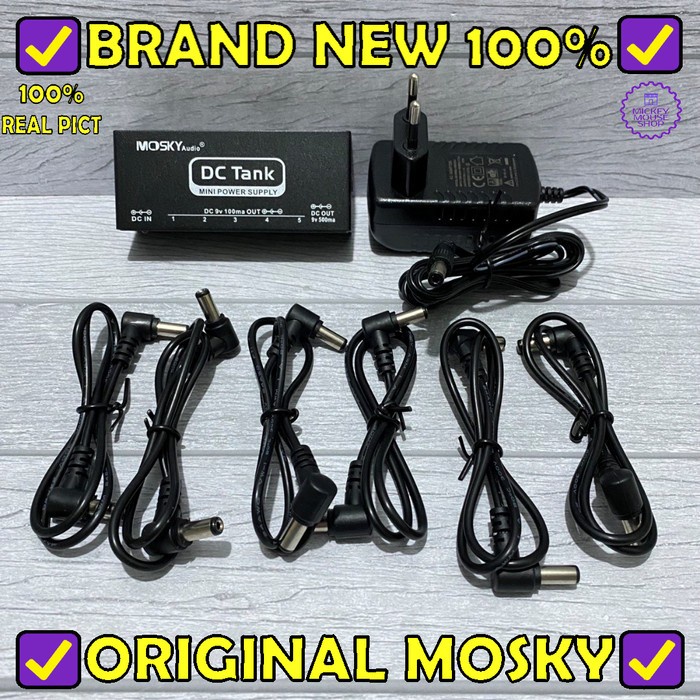 MOSKY DC TANK POWER SUPPLY EFEK GITAR PSU PEDAL BOARD ADAPTOR MINI