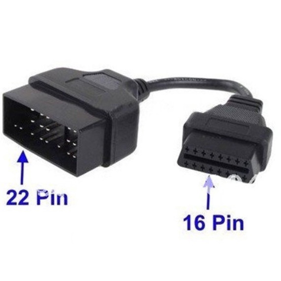Toyota 22 Pin To 16 Pin Female Obd 2 Obdii Obd2 Cable Connector