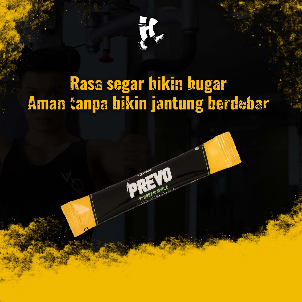 

Evolene Prevo Green Apple Energy Drink Pre Workout Minuman Olahraga 4 Sachet @5gr Minuman Penambah